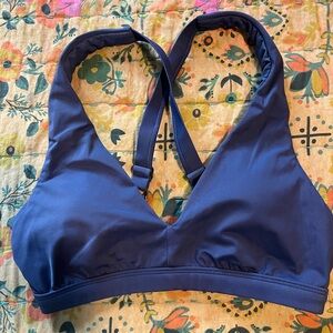 Title Nine Better Bikini Top, solid blue, size small B\C